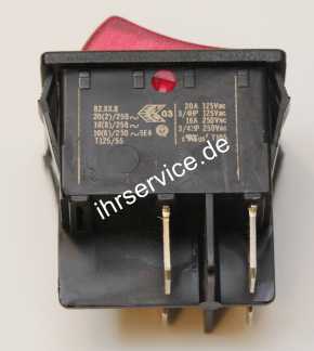 Schalter "EIN/AUS" rote Wippe